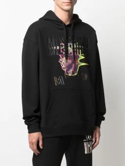Moschino warped glitch logo hoodie