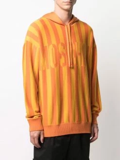 Moschino intarsia-knit striped hoodie