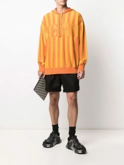 Moschino intarsia-knit striped hoodie