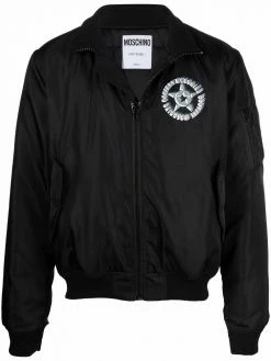 Moschino logo technical bomber jacket