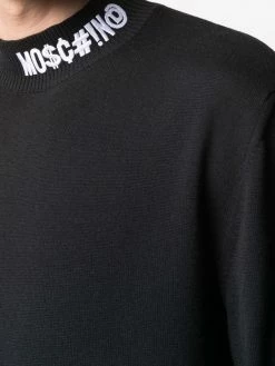 Moschino embroidered-logo long-sleeve jumper