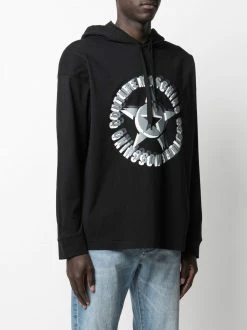 Moschino logo-print long-sleeved hoodie