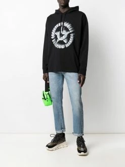 Moschino logo-print long-sleeved hoodie