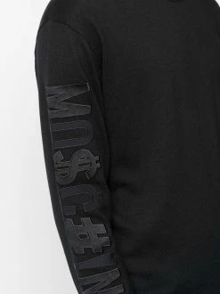 Moschino appliqué-logo crew neck sweater