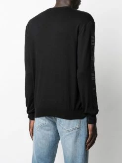 Moschino appliqué-logo crew neck sweater