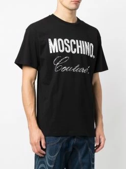 Deals ๐ฅ Moschino Crystal embellished cotton T ๐ shirt โ 9 Moschino crystal-embellished cotton T-shirt