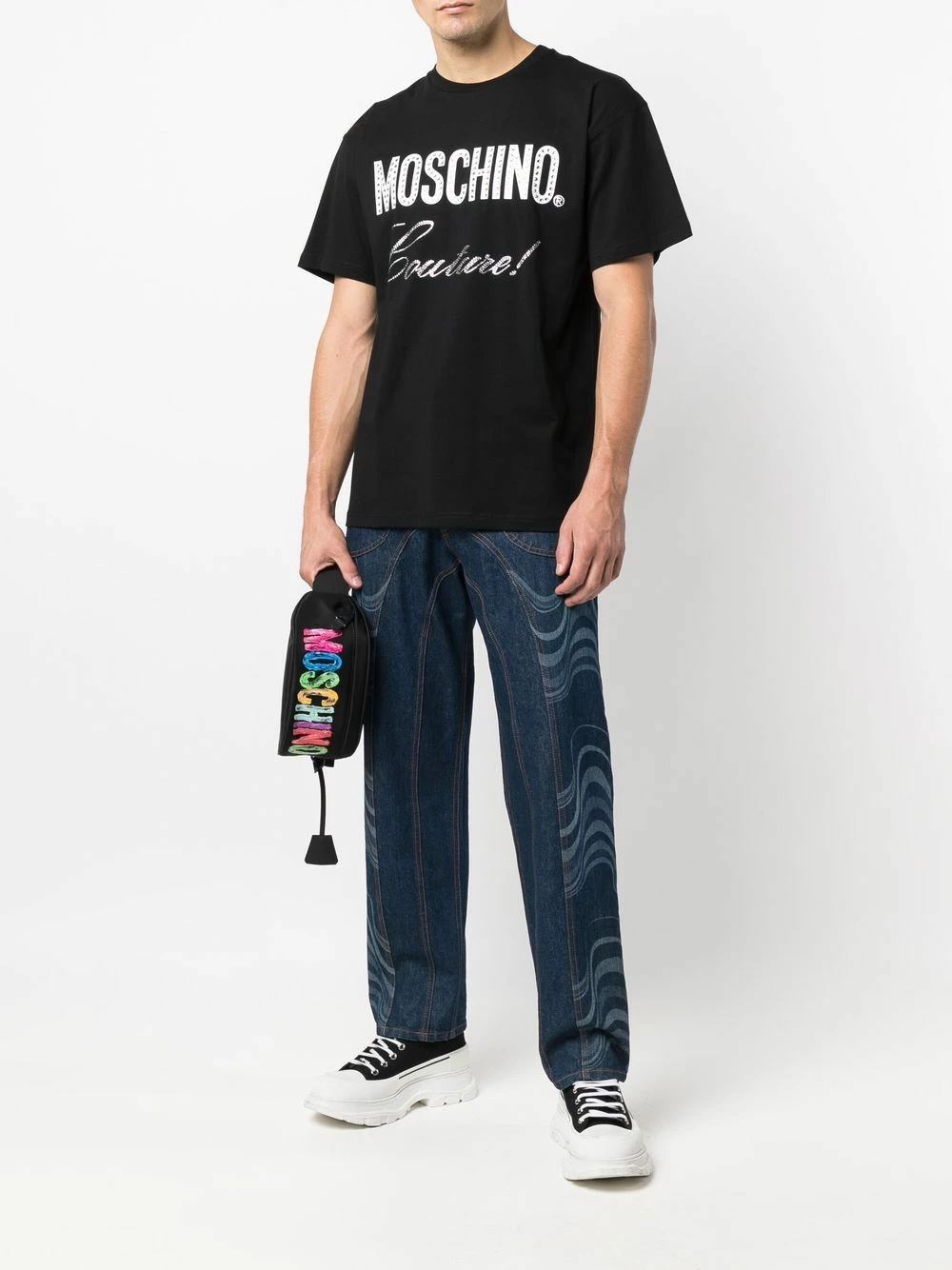 Deals ๐ฅ Moschino Crystal embellished cotton T ๐ shirt โ 4 Moschino crystal-embellished cotton T-shirt
