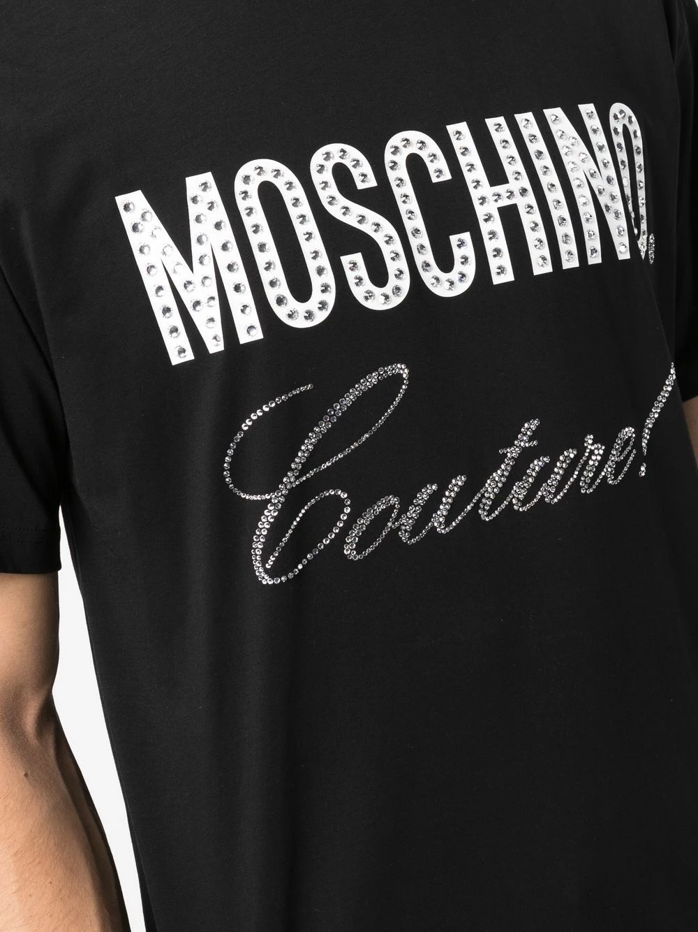 Deals ๐ฅ Moschino Crystal embellished cotton T ๐ shirt โ 7 Moschino crystal-embellished cotton T-shirt