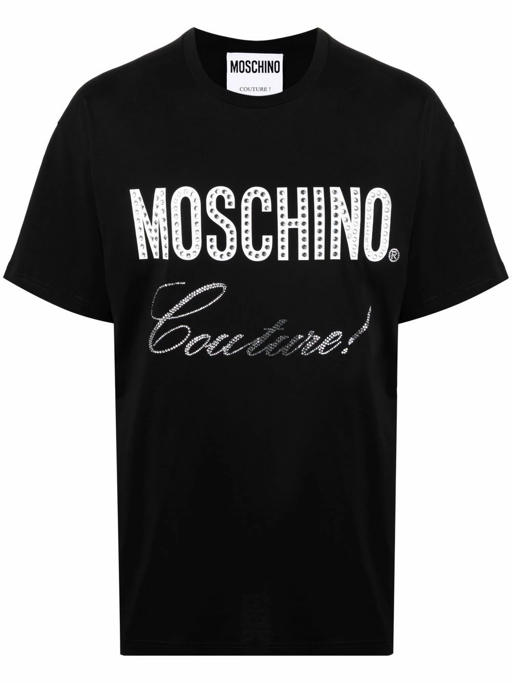 Deals ๐ฅ Moschino Crystal embellished cotton T ๐ shirt โ 3 Moschino crystal-embellished cotton T-shirt