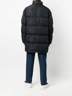 Moschino logo-embroidered puffer coat