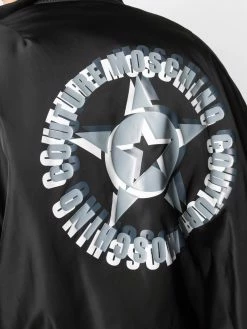 Moschino slogan-print bomber jacket