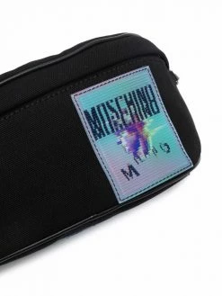 Moschino logo-patch belt bag