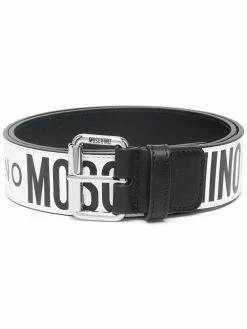 Moschino embossed-logo belt