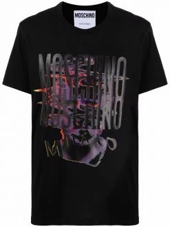 Moschino glitch effect Artwork print T-shirt