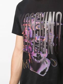 Moschino glitch effect Artwork print T-shirt