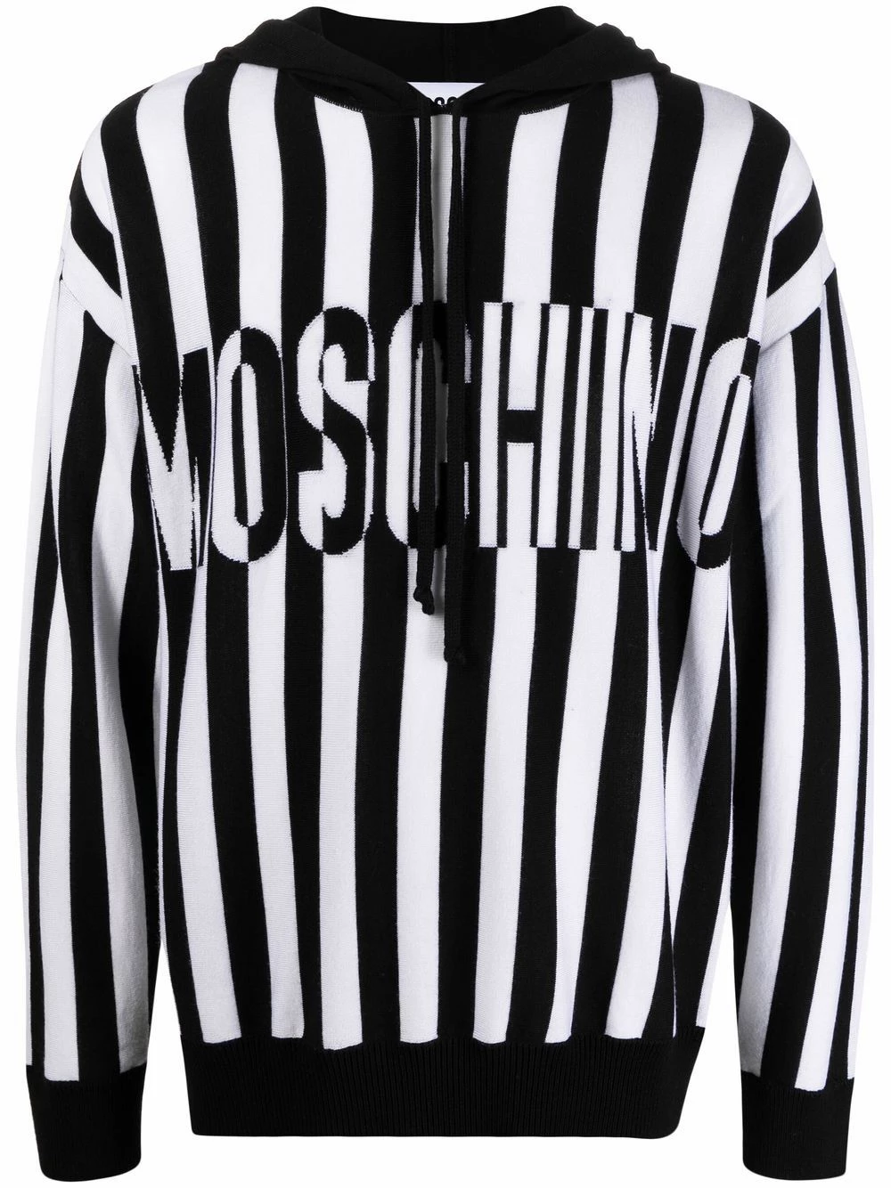 Budget ๐ Moschino Intarsia knit two tone hoodie ๐ 3 Moschino intarsia-knit two-tone hoodie