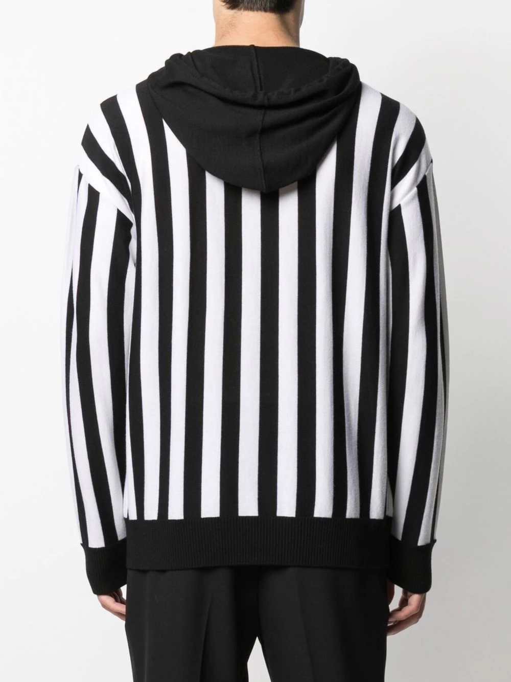 Budget ๐ Moschino Intarsia knit two tone hoodie ๐ 6 Moschino intarsia-knit two-tone hoodie