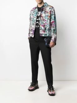 Moschino glitch-print denim jacket