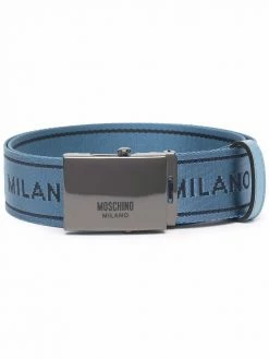 Moschino logo-tape belt