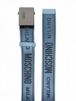 Moschino logo-tape belt