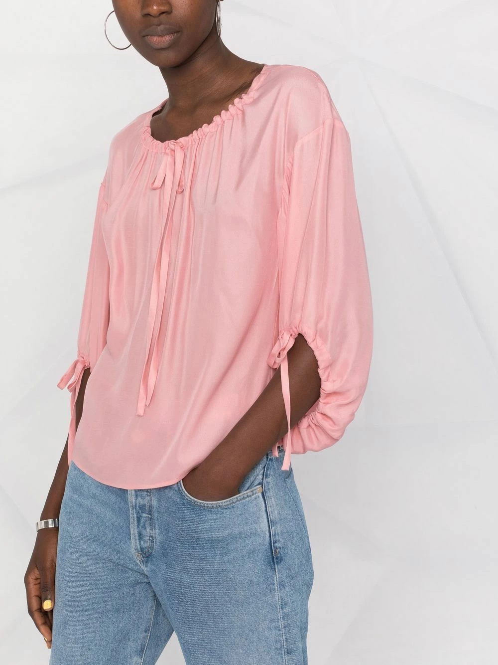 New ๐ Moschino Tie front blouse ๐คฉ 7 Moschino tie-front blouse