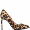 Moschino logo-plaque leopard pumps