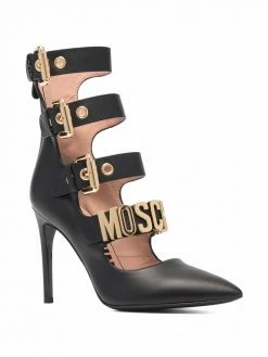 Moschino logo-plaque 110mm pumps