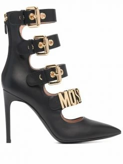 Moschino logo-plaque 110mm pumps