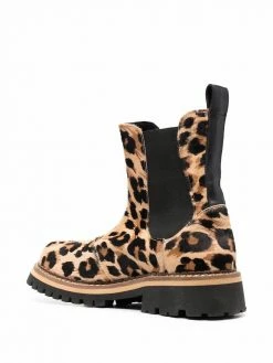 Moschino leopard-print Chelsea boots
