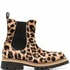 Moschino leopard-print Chelsea boots