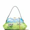 Moschino landscape-print leather mini bag