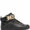 Moschino lettering logo high-top sneakers