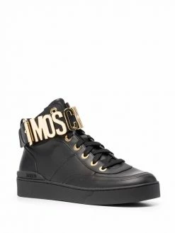 Moschino lettering logo high-top sneakers