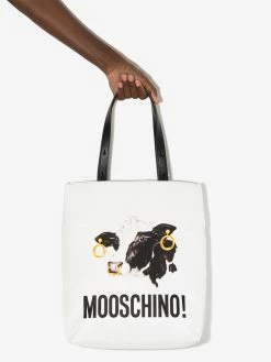 Moschino cow-print nylon tote bag