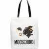 Moschino cow-print nylon tote bag