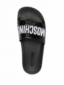 Moschino logo-print slides