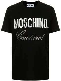 Moschino crystal-embellished logo T-shirt