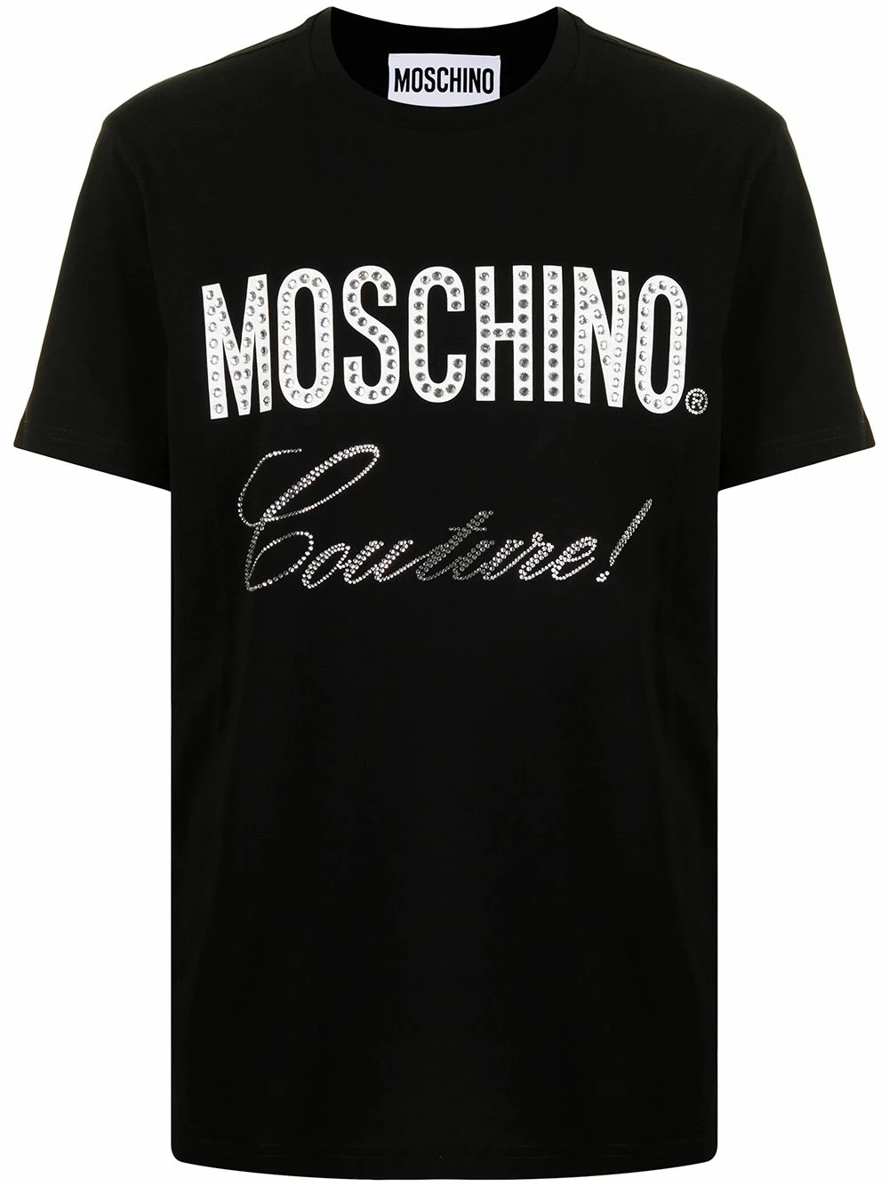 Cheap ๐ Moschino Crystal embellished logo T ๐ shirt โ 3 Moschino crystal-embellished logo T-shirt