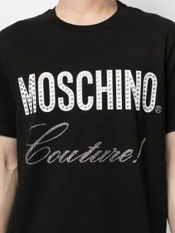 Cheap ๐ Moschino Crystal embellished logo T ๐ shirt โ 11 Moschino crystal-embellished logo T-shirt