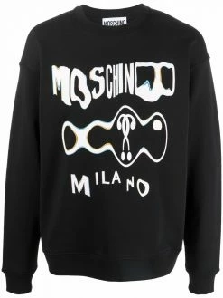 Moschino glitch-effect logo sweatshirt