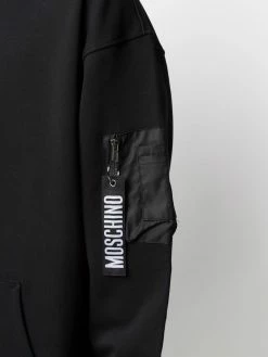 Moschino zip pull pocket-detail hoodie