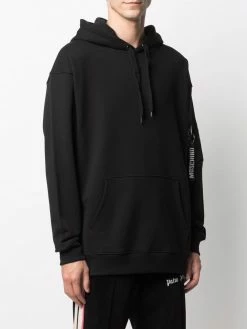 Moschino zip pull pocket-detail hoodie