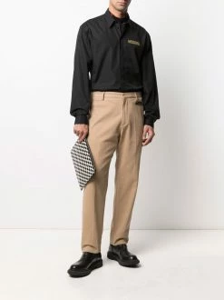 Moschino painted-logo poplin shirt