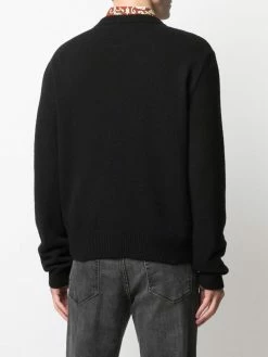 Moschino painted-logo long-sleeve jumper