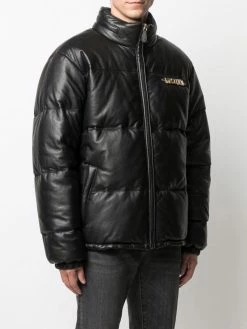 Moschino quilted down-feather leather jacket