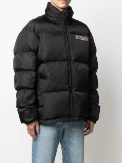 Moschino quilted down logo-print jacket