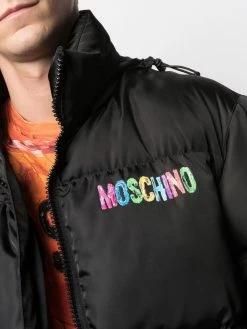 Moschino quilted down logo-print jacket