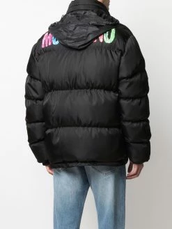 Moschino quilted down logo-print jacket