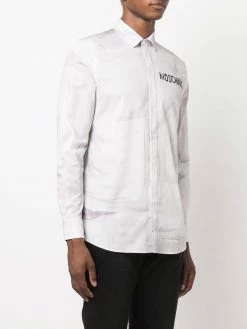 Moschino paint-effect logo shirt