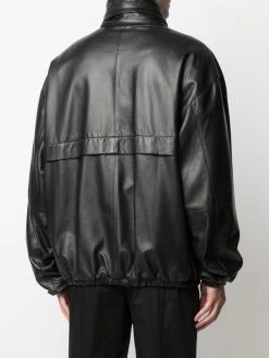 Moschino zip-up logo-detail sheepskin jacket